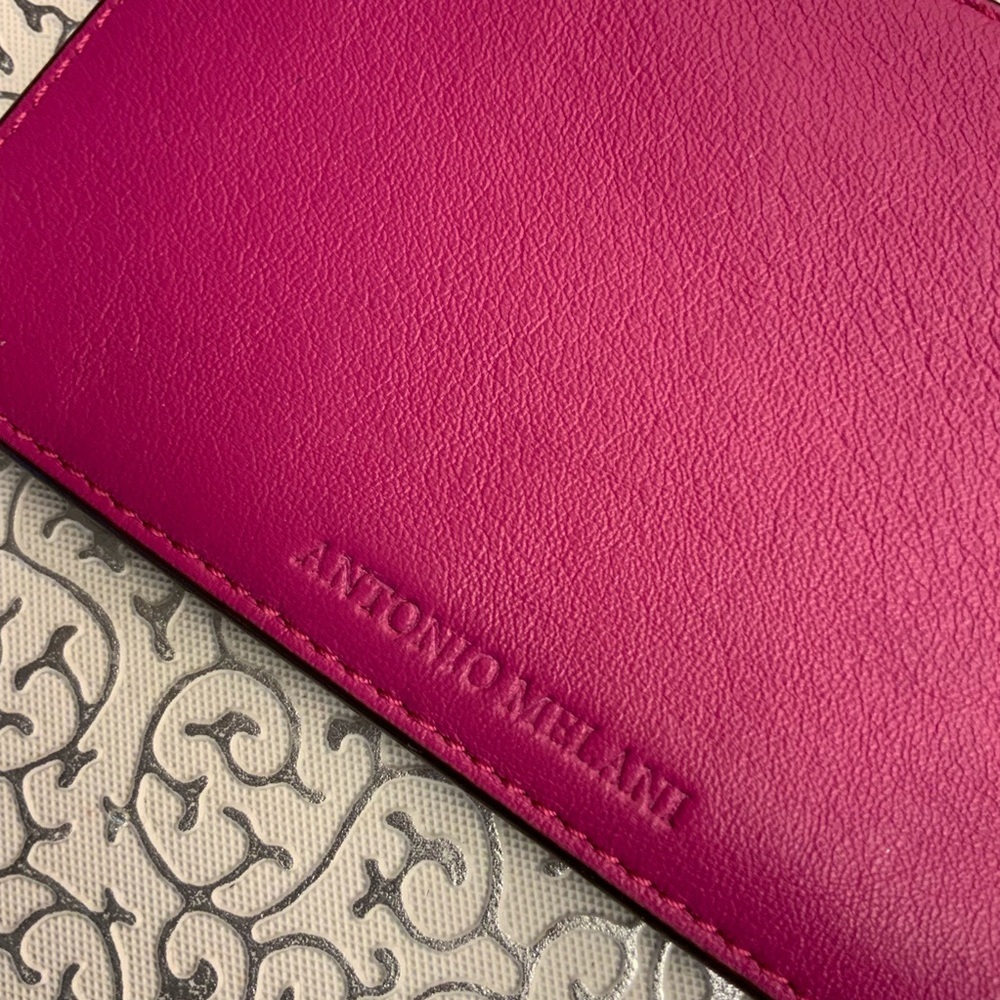 Antonio Melani Pink Leather Card Holder - Picture 3 of 4